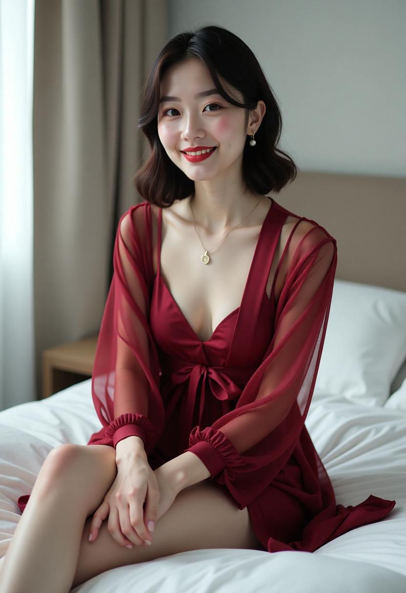 黄昏时分的街巷与窗灯